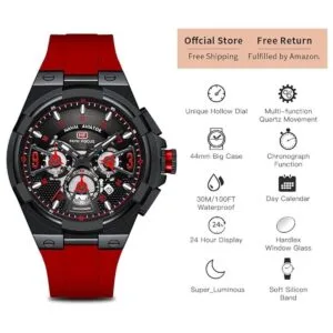 Mini Focus Reloj de pulsera casual hueco único_6