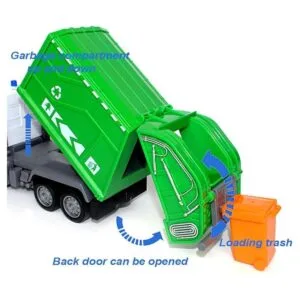 Camión de basura RC 2.4G con luces control remoto de 6_2