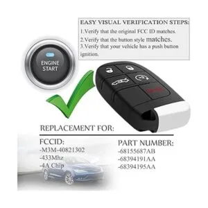 Repuesto para llave inteligente de proximidad de 5 botones_3
