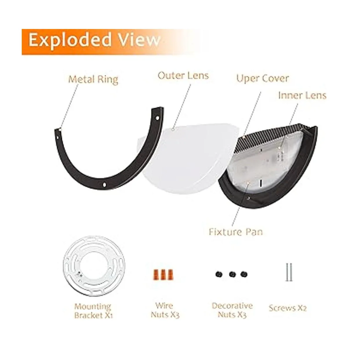 CLOUDY BAY Lámpara de pared de 12 pulgadas CRI9015W_6