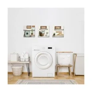 sechars 3 piezas de arte de pared para cuarto de servicio_4