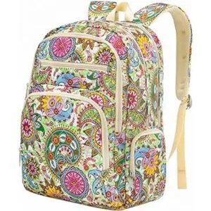 Mochila de viaje grande floral para mujer bolsa escolar_6