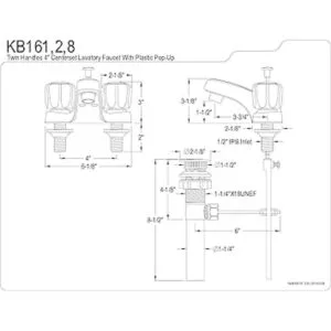 Kingston Brass KB161 American Twin Grifo central 4.0_2