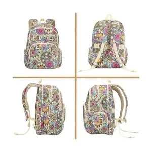 Mochila de viaje grande floral para mujer bolsa escolar_2