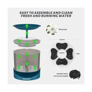 DEEIPET Fuente de agua para gatos fuente de agua ultra_5