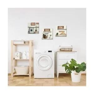 sechars 3 piezas de arte de pared para cuarto de servicio_3