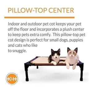 KH Pet Products cómoda cuna elevada para mascotas cama_3