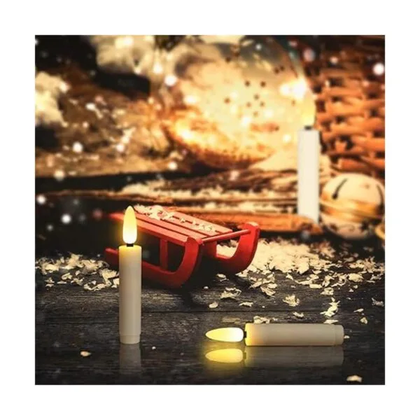 20 velas LED sin llama con llama parpadeante funciona_4