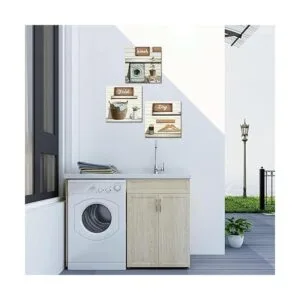 sechars 3 piezas de arte de pared para cuarto de servicio_5