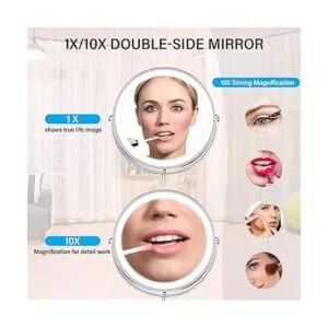 AMZTOLIFE Espejo de maquillaje iluminado de 8 pulgadas_6