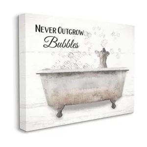Stupell Industries Never Outgrow Bubbles Bath Dog in Tub_1
