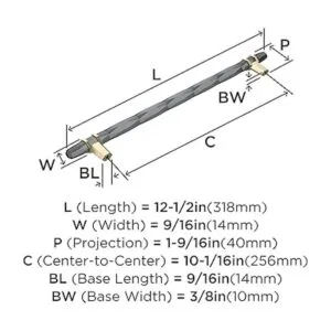 Amerock BP36664BCRBBZ London Manija para gabinete 10116_4