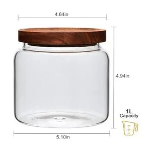 Datttcc Glass JarsSet of 4 Glass Food Storage Containers_2