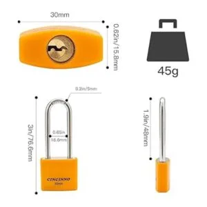 CINCINNO Paquete de 12 candados de aluminio cubiertos con_3