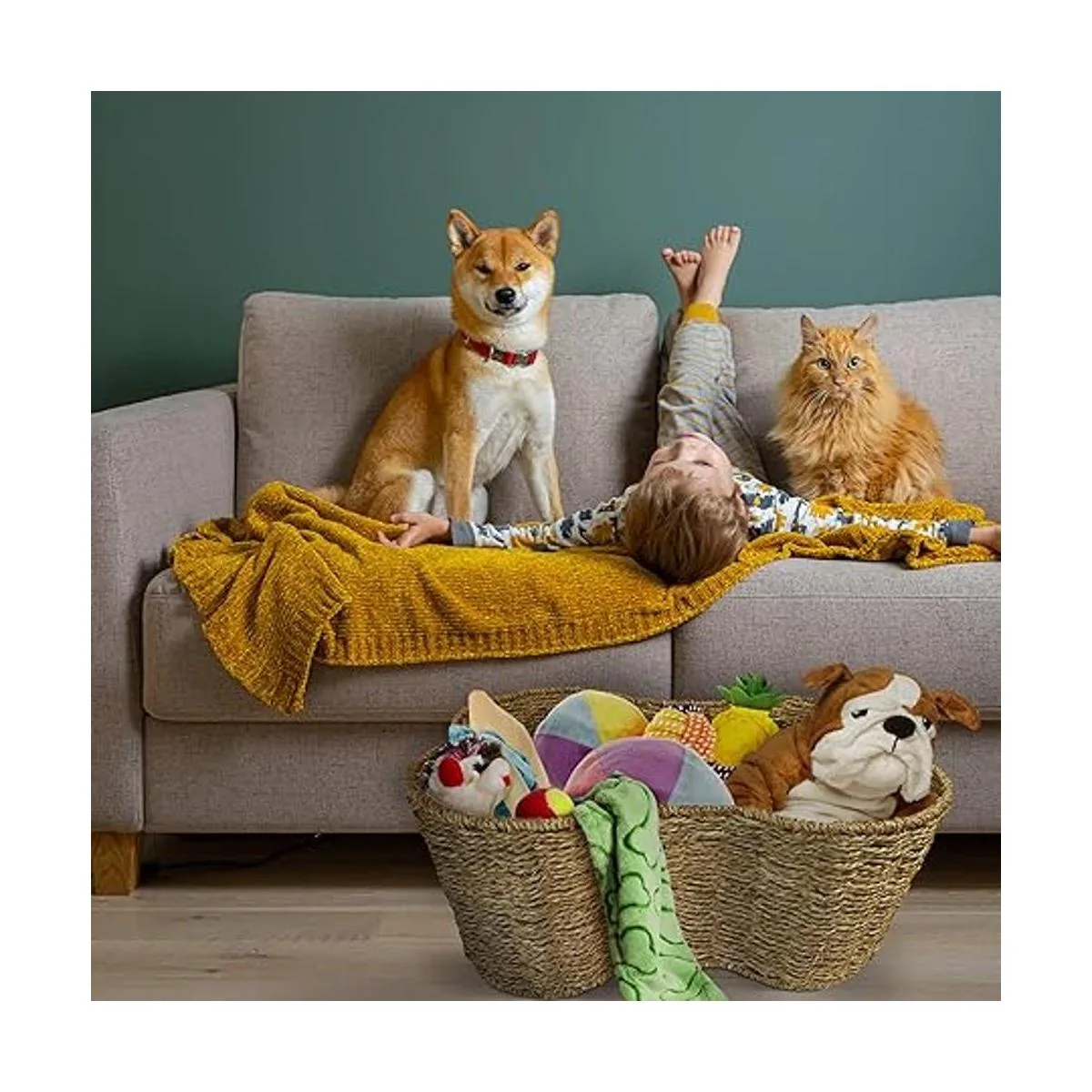 OtterPets Cubo de juguetes para mascotas cesta con forma_4