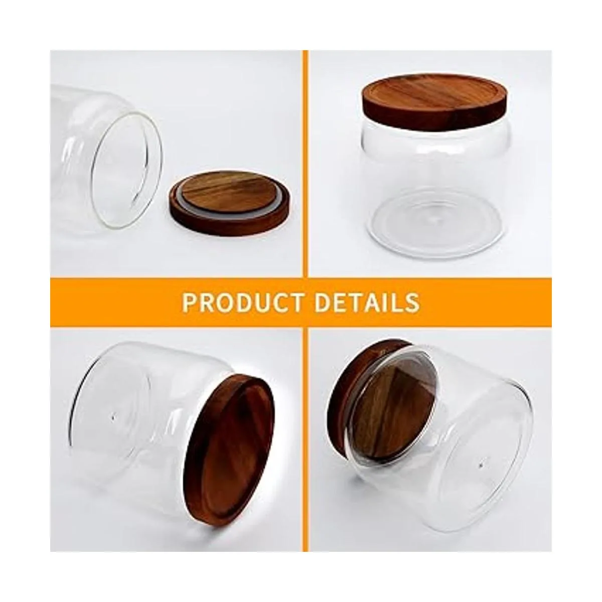 Datttcc Glass JarsSet of 4 Glass Food Storage Containers_3