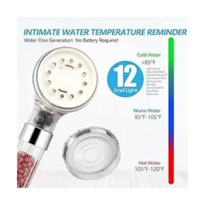 FASTRAS Cabezal de ducha LED con cabezal de ducha de alta_2