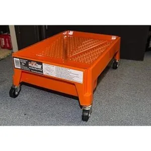 Naranja; bandeja de pintura sobre ruedas rollo de una_2