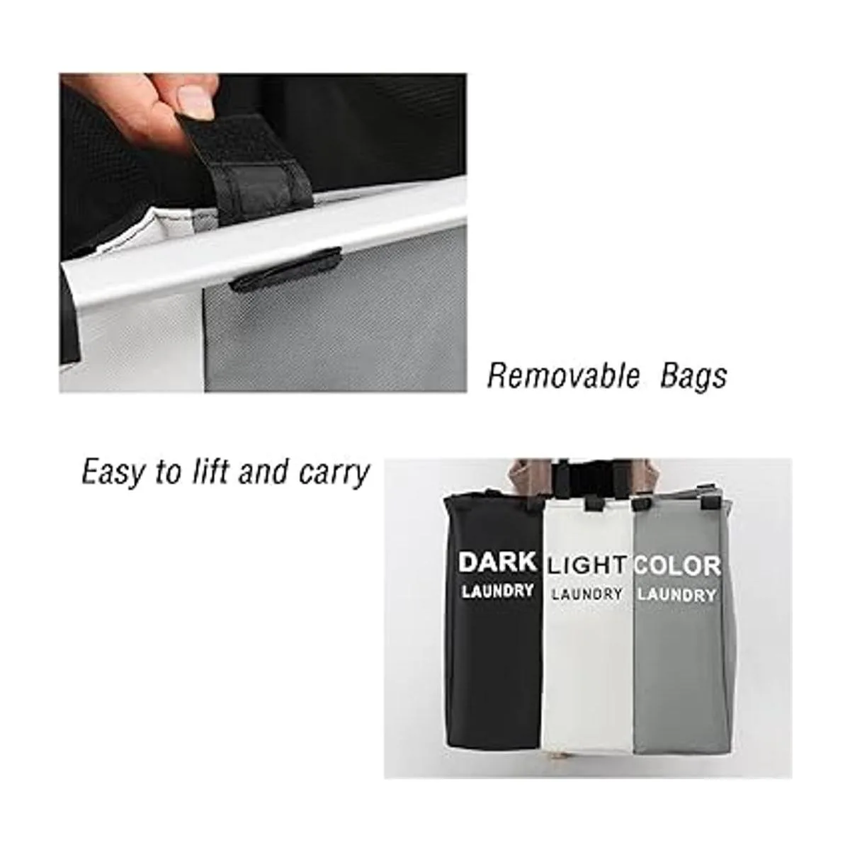 Cesta de lavandería de 3 secciones canasta de ropa sucia_4