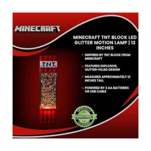 Minecraft TNT Lámpara de movimiento con purpurina LED 12_7