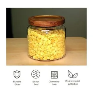 Datttcc Glass JarsSet of 4 Glass Food Storage Containers_5