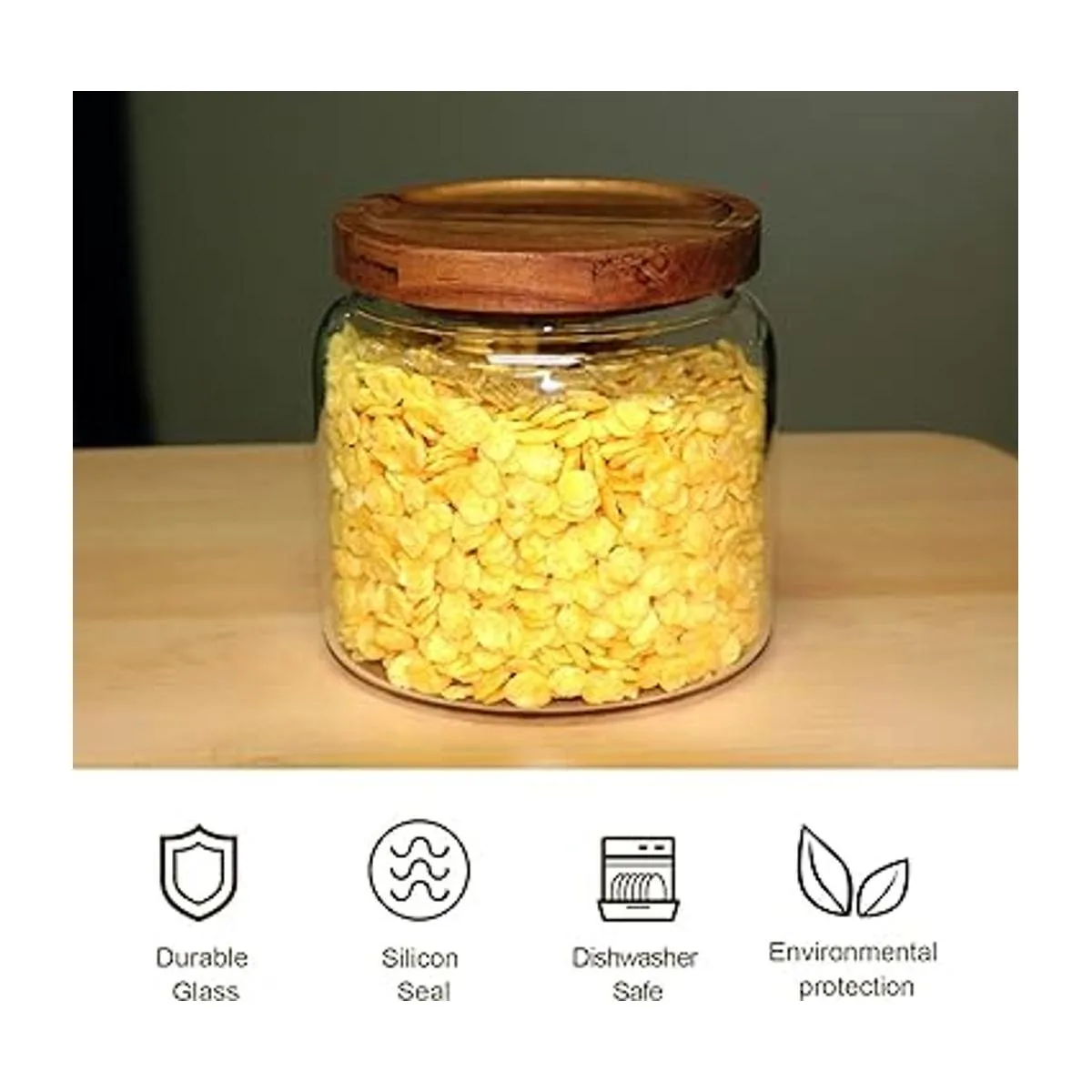 Datttcc Glass JarsSet of 4 Glass Food Storage Containers_5