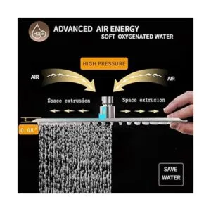 BESy Cabezal de ducha efecto lluvia cuadrado de acero_3