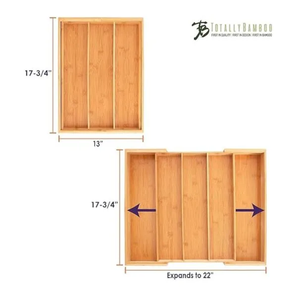 Totally Bamboo Organizador de cajones expandible de 5_5