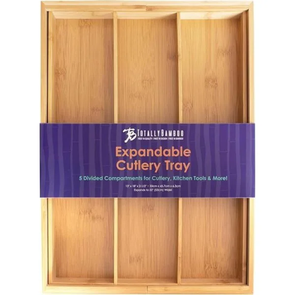Totally Bamboo Organizador de cajones expandible de 5_6