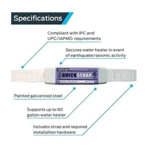 John Guest QS50D QS 50D Correa para calentador de agua 80_2
