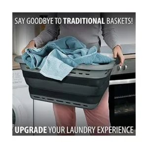 BROOKSTONE 1 unidad 11 galones cesta plegable de gran_2