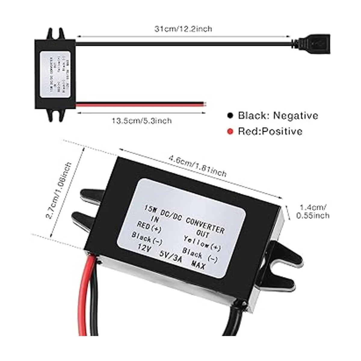 Convertidor CC de 12 V a 5 V Módulo Buck Adaptador de_3