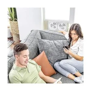 Holmes Ventilador digital de ventana de doble hoja con_6