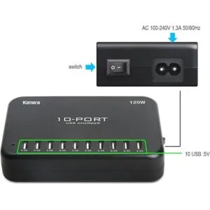 Puertos USB Cargador de pared 10Port 120 W potencia_3