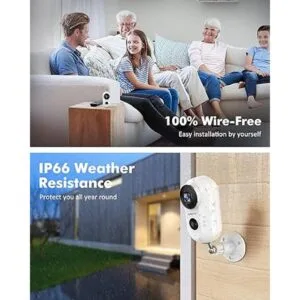 ZUMIMALL Cámara para exteriores inalámbrica 2K FHD con_5