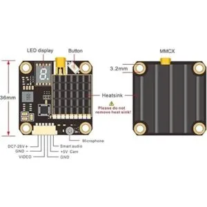 Transmisor conmutable de largo alcance de 5.8 GHz FPV VTX_3