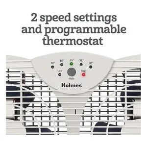 Holmes Ventilador digital de ventana de doble hoja con_3