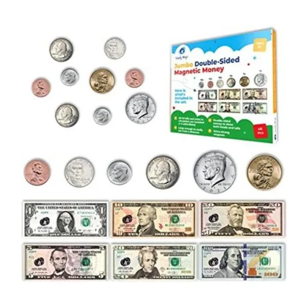 48 piezas de dinero magnético grande de doble cara Dinero_1