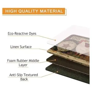 Juego de 2 alfombras y tapetes de cocina de granja juego_3