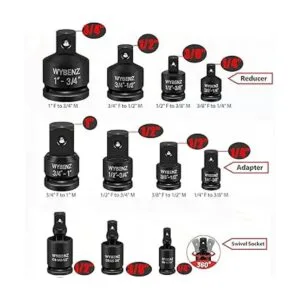 Juego de adaptador y reductor de enchufe de impacto Kit de_2