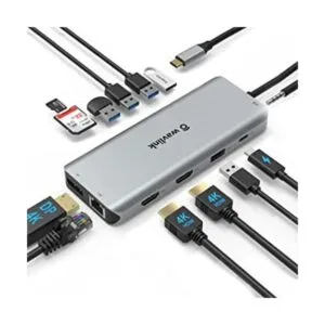 Estación de acoplamiento USB C a adaptador HDMI dual USB C_1