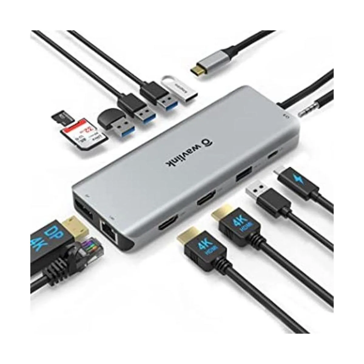 Estación de acoplamiento USB C a adaptador HDMI dual USB C_1
