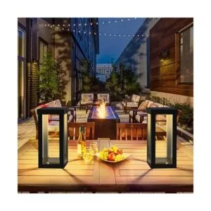 CREPOW Lámpara de pie para patio al aire libre luces_2