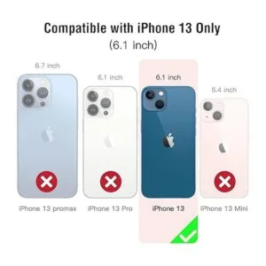 LUCKYCOIN Funda de piel cruzada para iPhone 13 de piel_2