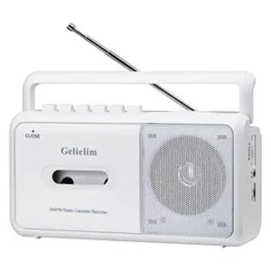 Gelielim Reproductor de casetes retro Boombox estéreo_1