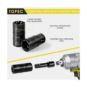 Topec 5 piezas de extracción de tuercas de edición_4