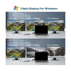 Estación de acoplamiento USB C a adaptador HDMI dual USB C_2