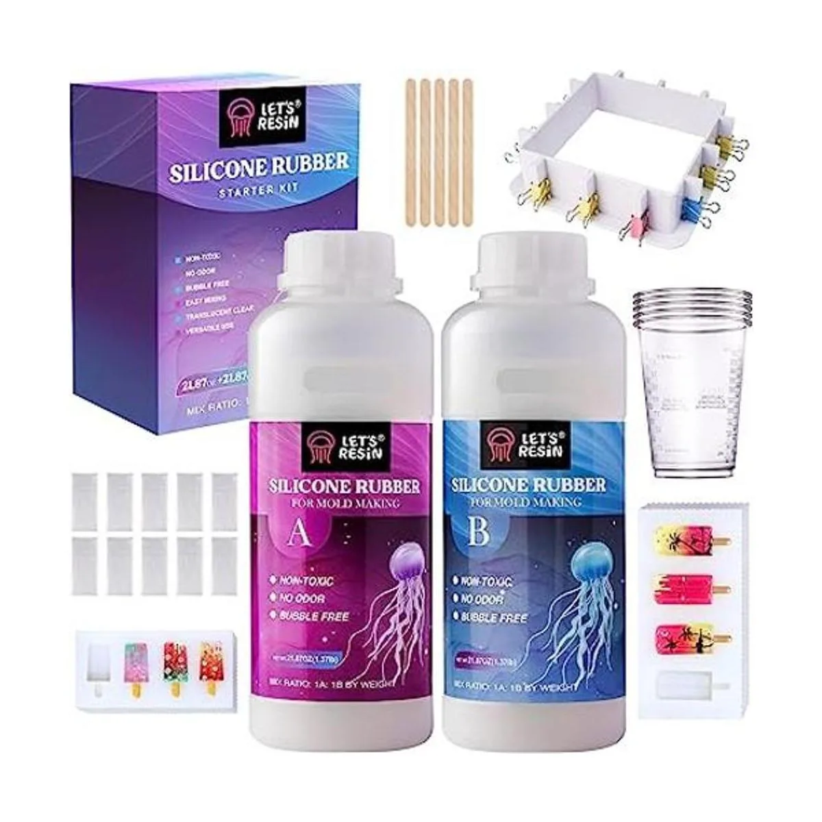 LETS RESIN Kit de fabricación de moldes de silicona_1