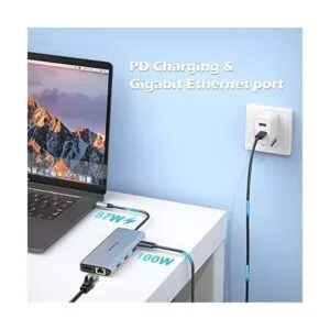 Estación de acoplamiento USB C a adaptador HDMI dual USB C_6