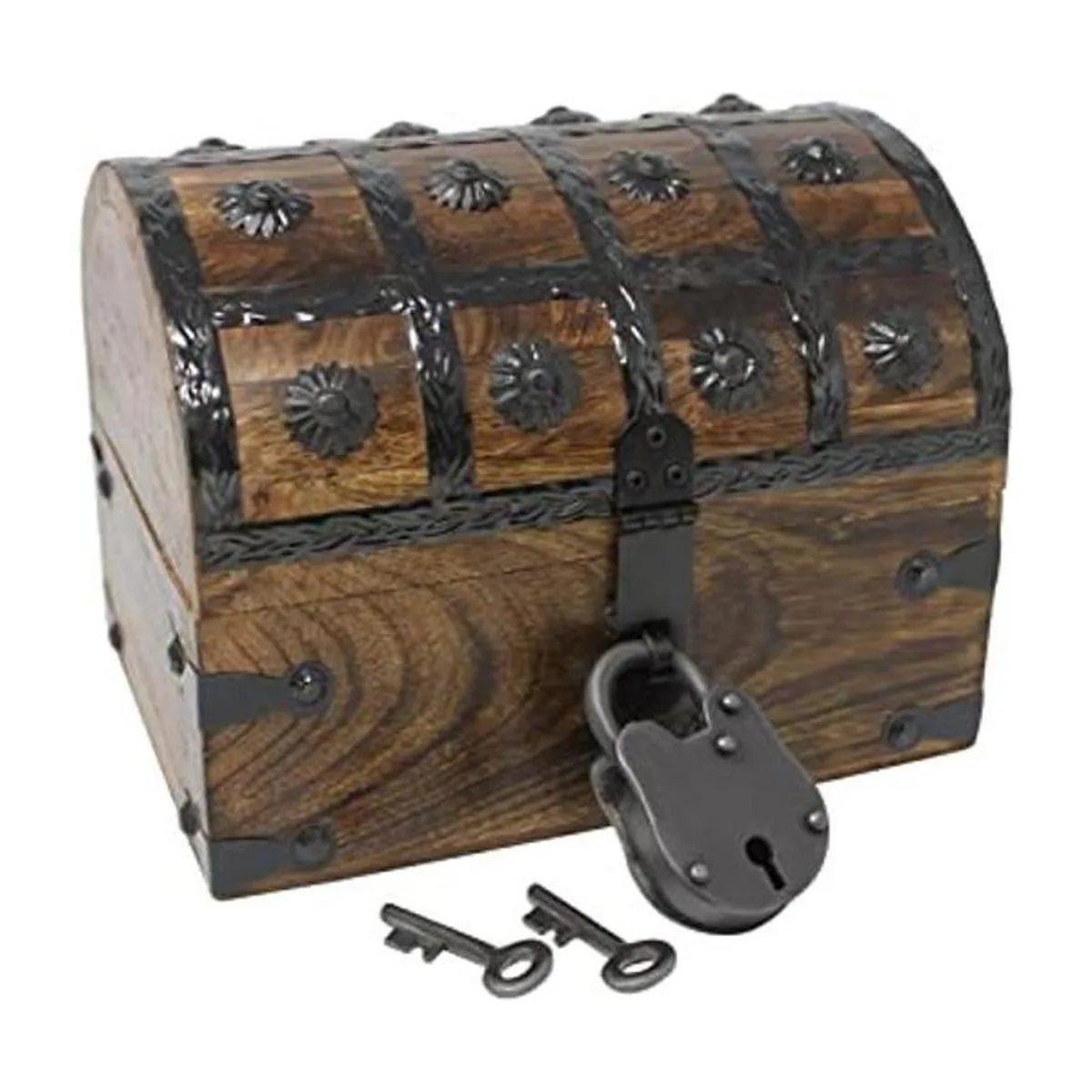 Nautical Cove Cofre del tesoro pirata con cerradura de_1